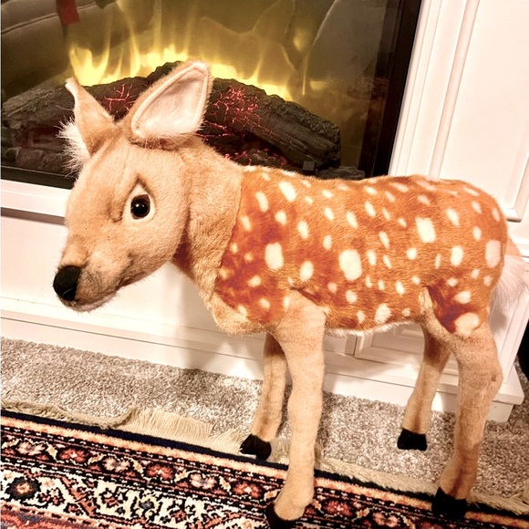 Plush Baby Deer Fawn Stuffed Toy Bambi Kid Standing - Picture 3 of 11